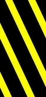 Black background with yellow diagonal stripes wallpaper.