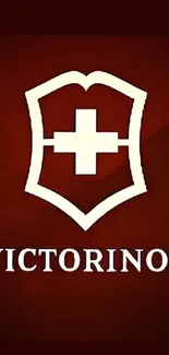 Victorinox logo on bold red background.