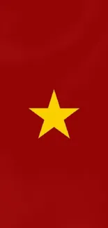 Vietnam flag with red background and yellow star wallpaper.