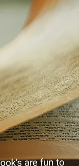 Close-up of a vintage book with pages flipping elegantly.