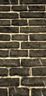 Vintage brick wall with rustic texture for mobile wallpaper.