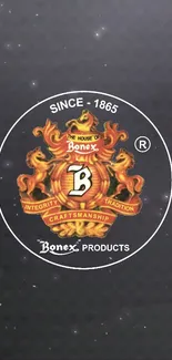 Vintage emblem wallpaper with Bonex logo.