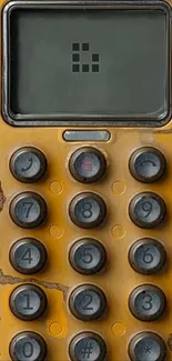 A vintage mobile phone with a rustic, artistic design.