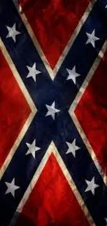 Confederate flag on textured background.