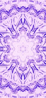 Violet kaleidoscope pattern wallpaper for mobile devices.