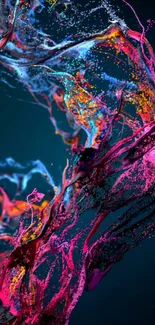 Vivid abstract wallpaper with colorful splash design.