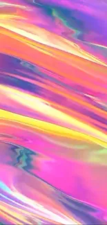 Vivid abstract color waves mobile wallpaper.