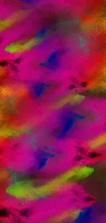 Vibrant abstract wallpaper with colorful swirls.