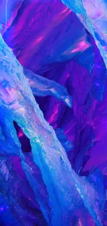 Abstract blue and purple mobile phone wallpaper with vibrant hues.