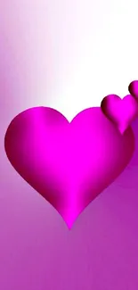 Vibrant pink heart design for mobile wallpaper.