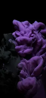 Purple Abstract Wallpaper with Flowing Shapes