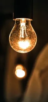 A glowing vintage light bulb in soft warm tones, creating a cozy ambiance.