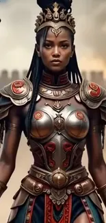 Fantasy warrior princess in detailed armor.