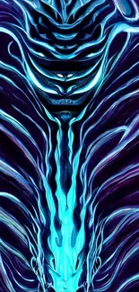 Water Art Electric Blue Live Wallpaper