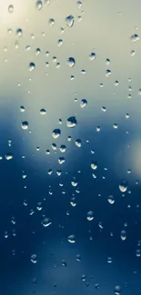 Close-up of raindrops on a window, creating a soothing scene.