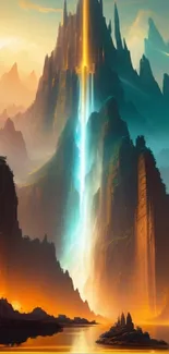 Water Mountain Sky Live Wallpaper