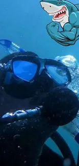 Water Underwater Diving Goggles Live Wallpaper