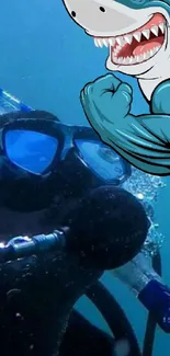 Water Underwater Diving Goggles Live Wallpaper