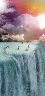 Water Waterfall Painting Live Wallpaper