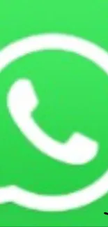 WhatsApp logo with a small black alien on bright green background.