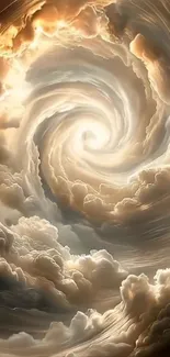 Abstract swirling clouds create a whirlwind effect