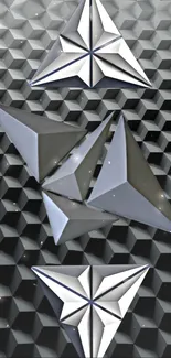 White Black Triangle Live Wallpaper