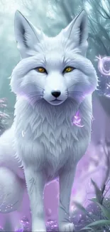 White Fox Snout Live Wallpaper