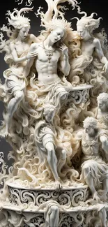 White Statue Sculpture Live Wallpaper