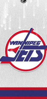 Winnipeg Jets logo on textured background.