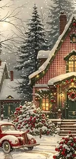 Winter Christmas Decoration Snow Live Wallpaper