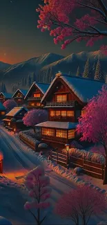 Winter Evening Night Live Wallpaper