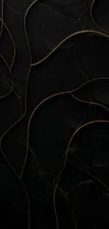 Black and gold abstract wallpaper design.