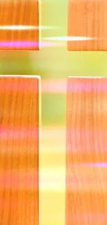 Wooden cross with warm background, perfect for spiritual reflection.