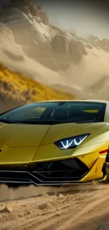 Yellow Automotive Lighting Supercar Live Wallpaper