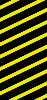 Yellow and black striped abstract mobile wallpaper.